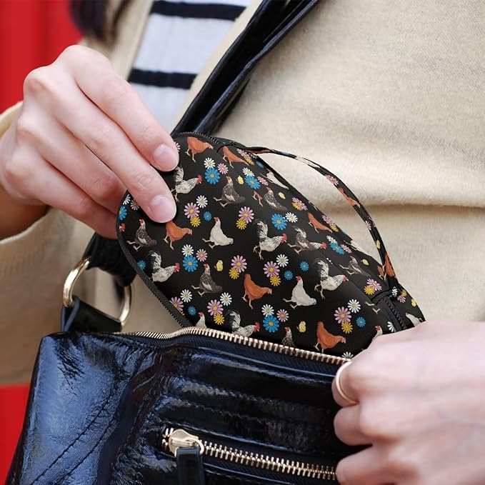 Floral Rooster Insulin Cooler Travel Case Diabetic Medication Insulated Cool Organizer for Insulin Pen and Other Diabetic Supplies, for The Daily Life and Trip