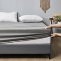 WenBags Waterproof Fitted Bed Sheets, Mattress Protector for Home & Hospital Care Beds, Soft Hospital Bed Sheets with Elastic All Around (1, Gray, Twin)