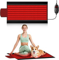 Red Light Therapy Mat, 2in1 LEDs (660nm& 850nm) Red Light Therapy Blanket, Premium Material, Adjustable Timer & Intensity