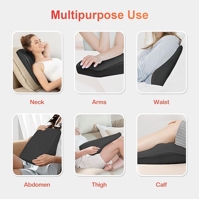 COMFIER Valentine’s Day Gifts for Her Him,Back Massager with Heat, Shiatsu Neck and Back Massager with Heat for Back Pain, Soothing Heating & 3D Kneading Massage Pillow