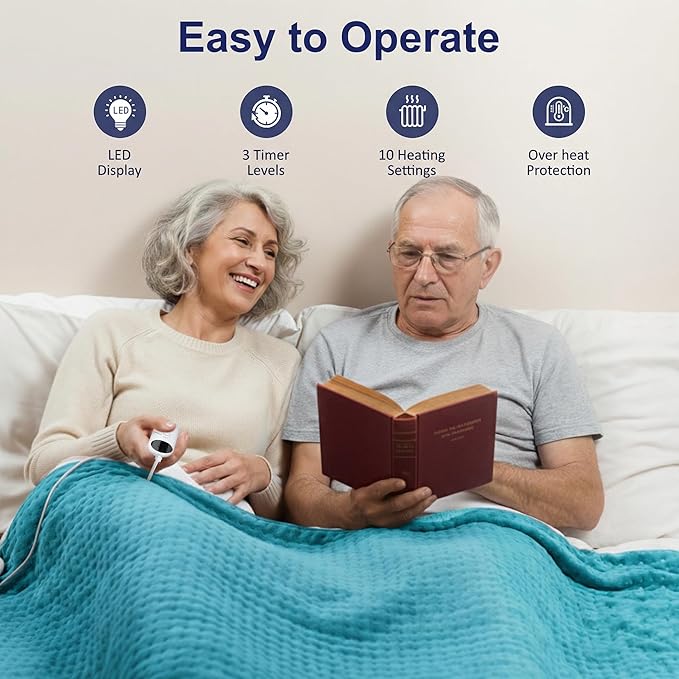 Large Heating Pad,20"x40" Extra Large Heating Pad for Back Pain Relief Electric Heating for Period Cramps Neck Shoulder Knee Pain Relief Moist/Dry Heat Auto Shut Off 9 Heat Setting Machine Washable
