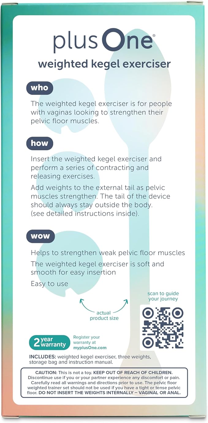 plusOne Kegel Trainer, Pelvic Floor Exercises