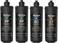 Maxblue TSA 3-Stage Water Filter Replacement, 𝟏 𝐘𝐞𝐚𝐫 𝐂𝐨𝐦𝐩𝐨 𝐏𝐚𝐜𝐤, Replacement for Waterdrop TSA & TSB 3-stage Under Sink Water Filtration System, 2PP+GC+CT, Easy to Install