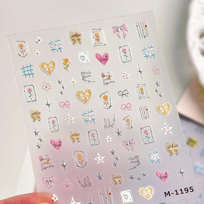 Small Cute Sticker 3D Relief Design Decals for iPhone 17 PRO / 17 PROMAX Cell Phone Camera Screen Lens,for NintendSwitch Game Handle Controllers，Scrapbooking Laptop Diary Planner Collage DIY (M-1195)
