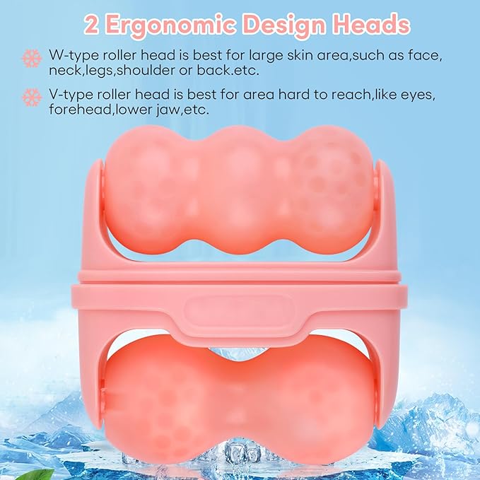 Ice Roller for Face,Eyes,Cooling to Tighten Brighten Complexion,Soothing Skin Care Tool,Massager Under Eye Puffiness,Gift for Women