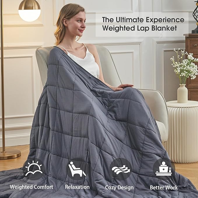 Weighted Blanket for Adults 20lbs, 88"x104", King Size Cooling Heavy Throw Blanket for 130-220lbs, Microfiber Soft Thick Big Blankets Weighted Comforter Gift for Sleeping, Pink Grey