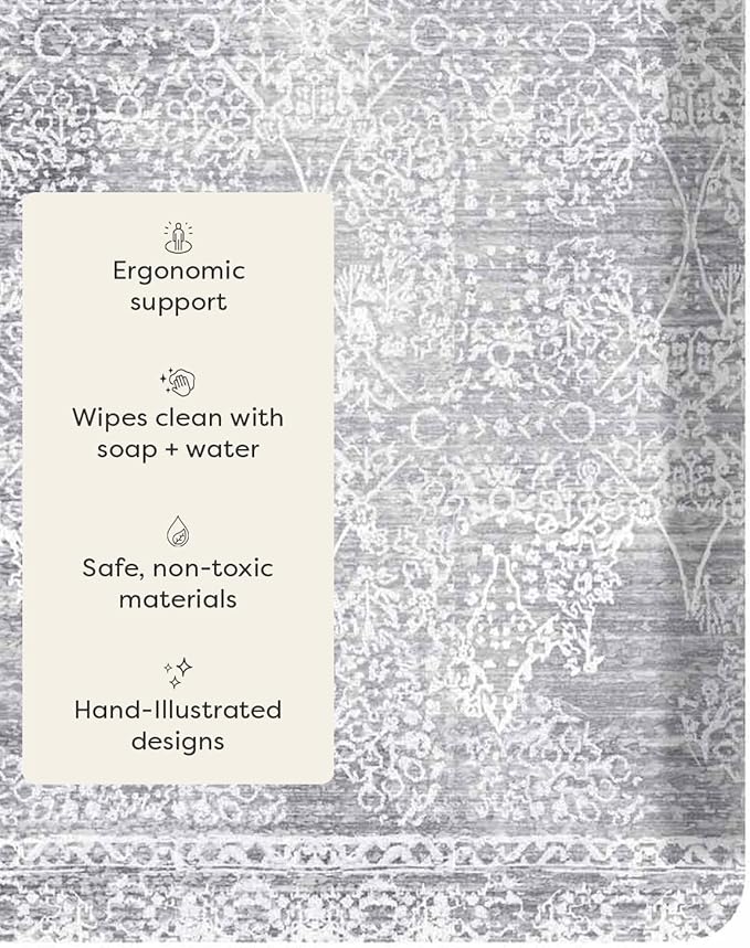 House of Noa Nama Standing Mat – Anti-Fatigue Cushioned Kitchen Mats for Floor | Ergonomic Bounce-Back Foam Kitchen Mats | Anti-Fatigue Mats for Kitchen & Standing | Minerals Quartz | 30" x 72"