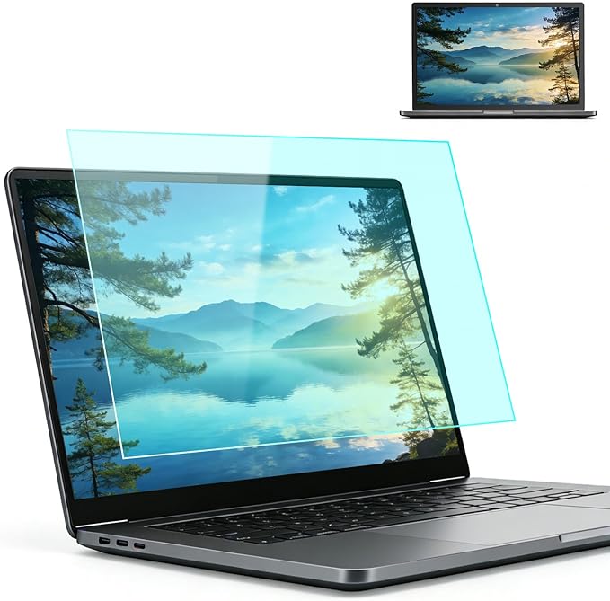 2-Pack 14 Inch 16:10 Laptop Anti Blue Light Screen Protector, Matte Anti Glare Film UV Blocking Protector Compatible with 14''(1920x1200P) HP, Acer, Asus, Lenovo, Dell, Samsung, Thinkpad