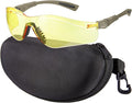 xaegistac Shooting Glasses Anti-fog Shooting Range Eye Protection, Adjustable Safety Glasses with Zipper Hard Case