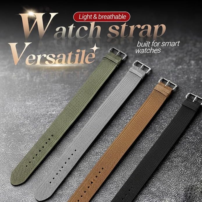 2026 New Replacement Band for Hume Band, Nylon Loop for Hume Band, Adjustable Soft Woven Nylon & Adjustable Clasp Buckle, Soft Breathable Sport Wristband for Fitness Tracker