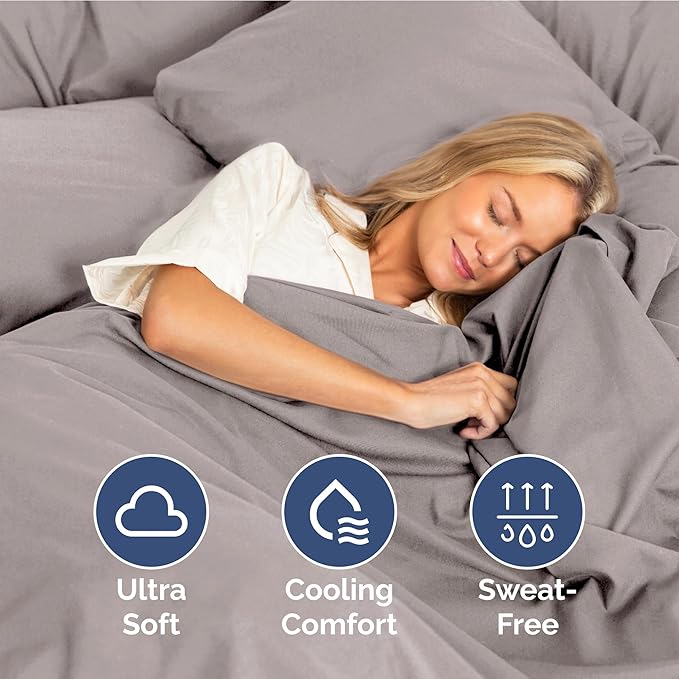 Full Size 4 Piece Sheet Set - Extra Soft, Breathable & Cooling - Hotel Luxury Durable Bed Sheets for Women & Men - Deep Pockets, Easy-Fit & Wrinkle-Free - Thistle Purple Oeko-Tex