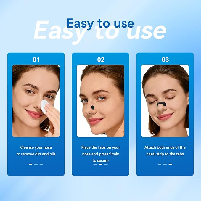 Nasal Strips for Snoring,Extra Strength Snoring Solution Nose Strips for Breathing,Sports, Sleep,Dark Black,30PCS