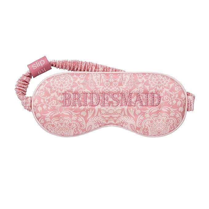 slip Sleep Mask - 100% Pure 22 Momme Mulberry Silk Eye Mask - Comfortable Sleeping Mask with Elastic Band + Pure Silk Filler and Internal Liner, Bridal Collection: Bridesmaid