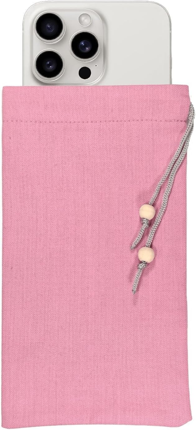 EMF Cell Phone Sleeve fo Phone Pouch, High-Shield EMF Blocking Pouch, 100% Silver Fibers forDigital Security, Signal Blocking, Anti-EMP Radiation Bag for Privacy Protection. (Pink)
