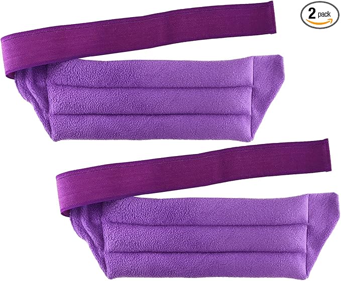 Microwavable Heating Pads for Lower Back and Menstrual Cramps - Moist Microwave Heating Pads for Muscles and Joints - Natural Microwave Hot Packs Heat Pads for Lower Back Pain - 2 Packs Purple
