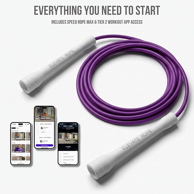 Elevate Rope Professional Beaded Jump Rope - 3m Adjustable, Quality Beads & Poly Cord - For Freestyle, Cardio & Tricks - All Levels & Indoor/Outdoor Use