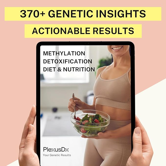 Genetic Methylation Test Kit & MTHFR Testing Kit | 370+ DNA Reports Including MTHFR Gene Variants, COMT, Folate, B12, Riboflavin, Choline, Glucose, Keto Diet | Supplement & Diet Recommendations