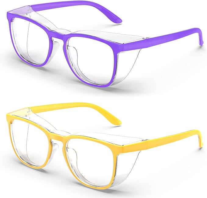 Stylish Safety Glasses, Clear Anti-Fog Anti-Scratch Protective Glasses For Men And Women