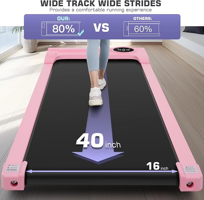 ANCHEER Walking Pad 3.0HP Under Desk Treadmill 300lbs Weight Capacity with Remote Control, Compact Electric Treadmills for Home/Gym/Office with LED Screen, Ultra-Quiet, Installation-Free