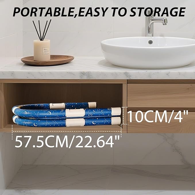 Simcat 45" Large Portable Foldable Bathtub Adult, Separate Family-Friendly SPA Therapy Tub Soaking, Hot SPA & Ice Bath Tub(45.3“x21.6”x16.7“)