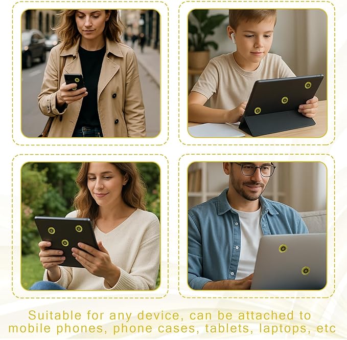 6 Pcs Emf Blocker for Cell Phone,Radiation Blocker,Emf Stickers for Cell Phone,A Practical Gift for Tech Lovers for Smart Phones/Tablets/Laptops Electronic Devices Blockers