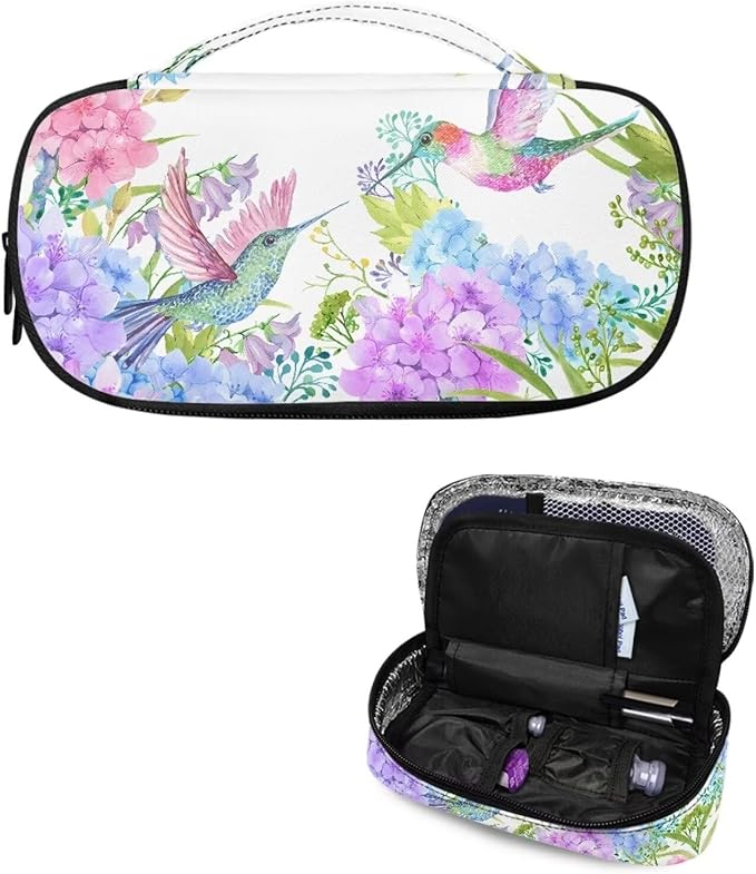 Florla Hummingbird Insulin Cooler Travel Case for Insulin Pen Diabetic Medical Cooler Bag Portable Medication Cooler Bag for Insulin Pens and Blood Glucose Monitor Supplie