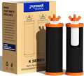 Purewell PF-3-FL Black 4-Stage Composite Carbon and Fluoride Reduction Filters, Compatible with Berkey® Big+, ProOne® Big+ Gravity Water Filter Systems and Purewell Systems (2 Pack, K Series)
