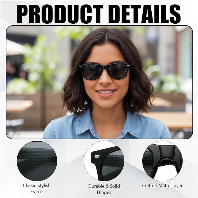 3-Pack Rave Glasses with Unique Designs, Diffraction glasses, Black Frame Grey Lens for Parties and Festivals, Light Refraction Glasses for Special Effects
