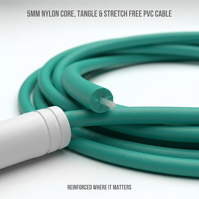 Elevate Rope Professional Beaded Jump Rope - 3m Adjustable, Quality Beads & Poly Cord - For Freestyle, Cardio & Tricks - All Levels & Indoor/Outdoor Use
