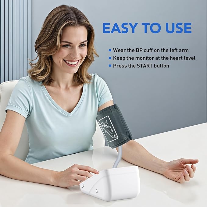 Blood Pressure Monitor, maguja Blood Pressure Monitors for Home Use, Automatic Digital Upper Arm BP Machine with Blood Pressure Cuff, 2 Users
