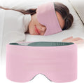 Sleep Mask,Eye Masks for Sleeping,for Women/Men/Nap/Travel/Yoga, Dual-Side Blackout Eye Covers for Side Sleeper,No Strap Desigh,Adjustable Band,Pressure-Free,Wrapped Around Pink