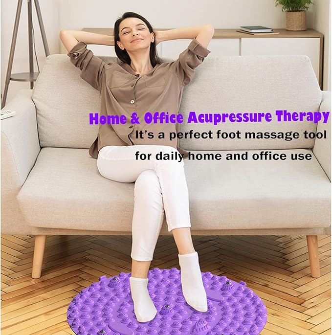 Acupressure Mat for Feet Large 22-inch Foot Massager Mat Reflexology Foot Pressure Point Pad with Magnetic, Anti Fatigue Office Standing Mat, Relief Foot Pain for Elderly Students and Office Workers