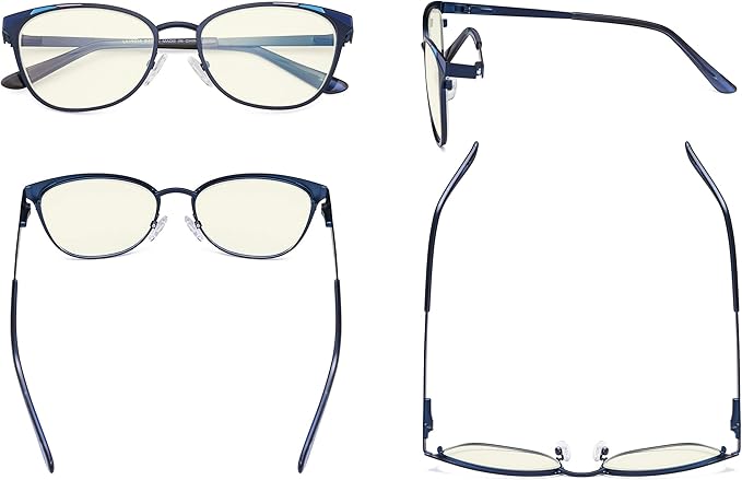 Eyekepper Blue Light Filter Glasses for Women- Butterfly Design Computer Eyegalsses with Transparent Blue Lens