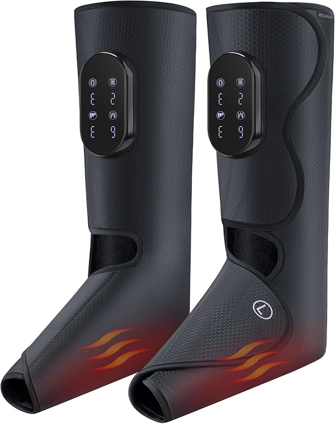 Medcursor Cordless Foot and Leg Massager with Heat, Rechargeable Leg Massager for Circulation and Pain Relief After Exercise, Portable Massager Boots for Home Office Gym Use