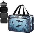 Fustylead Swimming Sharks Ocean Animal Large Medical Storage Bag with Zipper Empty First Aid Bag Trauma Kit for Traveling Hiking Camping Backpacking