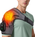 Shoulder Heating Pad with Massage, Cordless Shoulder Heating Pad, Shoulders Massager for Pain Relief, Left Right Heated Shoulder Wrap for Rotator Cuff & Shoulder Brace Support