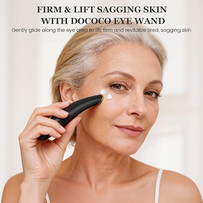 Eye Lift Wand, 3 Modes Eye Massager Wand, Eye Massager for Dry Eyes, Dark Circles and Puffiness, Eye Lifting Device for Fine Lines, Pink