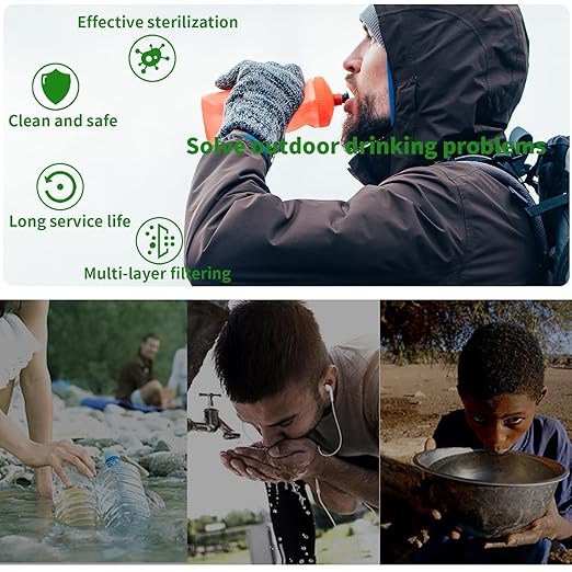 Tentock Water Filter Personal Purifier Simple Outdoor Portable Equipment Disaster Prevention Mountaineering Earthquake Lightweight Small