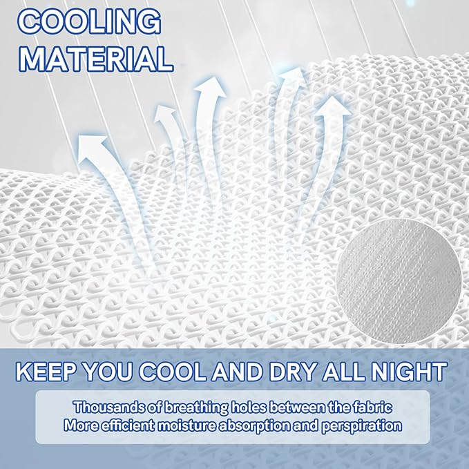 YnM Cooling Weighted Blanket, Handmade Chunky Yarn Knitted Design, Temperature Regulating and Breathable, Machine Washable Throw for Sleep or Home Decor (White, 60x80 Inch, 20lbs)