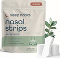 SleepHabits 45PC Breathing Strips, Non-Toxic Tested Nose Strips for Breathing & Sleep | Nasal Strips for Snoring Solution | Extra Strength for Sensitive Skin | Nasal Strips for Sleeping, Eucalyptus
