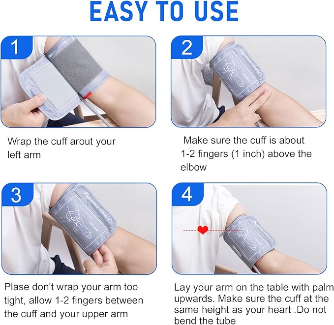 Small Blood Pressure Cuff for Kids, Slim Arm, Compatible with Most Monitors, ARM Blood Pressure Replacement Cuff with 8 Connectors (5.5"-9.5")