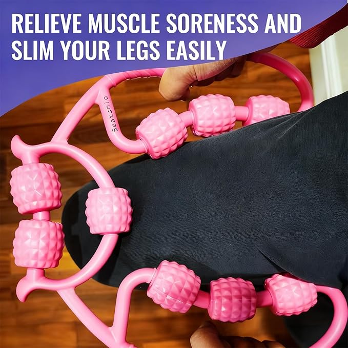 Beatchic Neck Massager Muscle Roller Leg Calf Massager for Circulation and Pain Relief with Massage Ball Multi-Functional Body Massage Tools