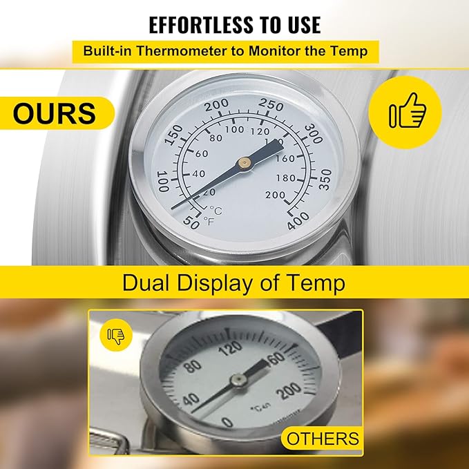 VEVOR Alcohol Still 5GAL/20L, Alcohol Distiller with Thumper Keg, Distillery Kit for Alcohol with Copper Tube & Build-in Thermometer & Water Pump