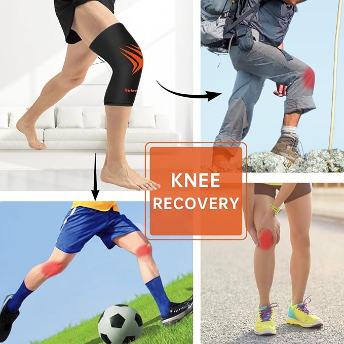 Extended Knees Ice Pack for Injuries Freeze Compression Sleeve Reusable Gift Soft Gel Ice Wrap for Leg Swelling, Knee Replacement Surgery, Cold Compress Therapy for Arthritis, Meniscus Tear and ACL
