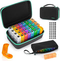 Monthly Pill Organizer 3X a Day with 7-Day Travel Medicine Organizing Bag, Medicine Pill Box with 32 Daily Compartments, 31 Day Pill Holder 30 Day Pill Case for Vitamin, Supplement and Medication