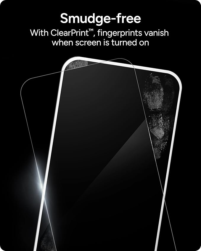 ZAGG Glass Elite Privacy Screen Protector for iPhone 16 Pro - 2-Way Privacy Filter, Ultra-Strong Tempered Glass, 5X Stronger, Smudge-Free, Easy Install, InvisibleShield, Recycled Content