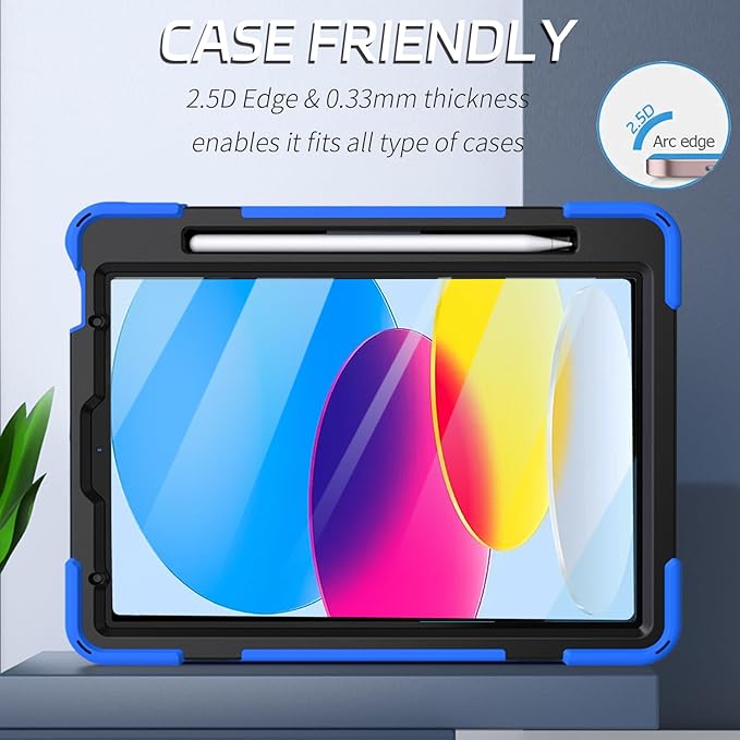 ZenRich [2 Packs] Anti Blue Light Screen Protector for iPad (A16) 11th/10th Generation 2025/2022 (11"/10.9") – 9H Hardness Tempered Glass, HD Clarity, Eye Protection, Scratch Resistant, Bubble-free