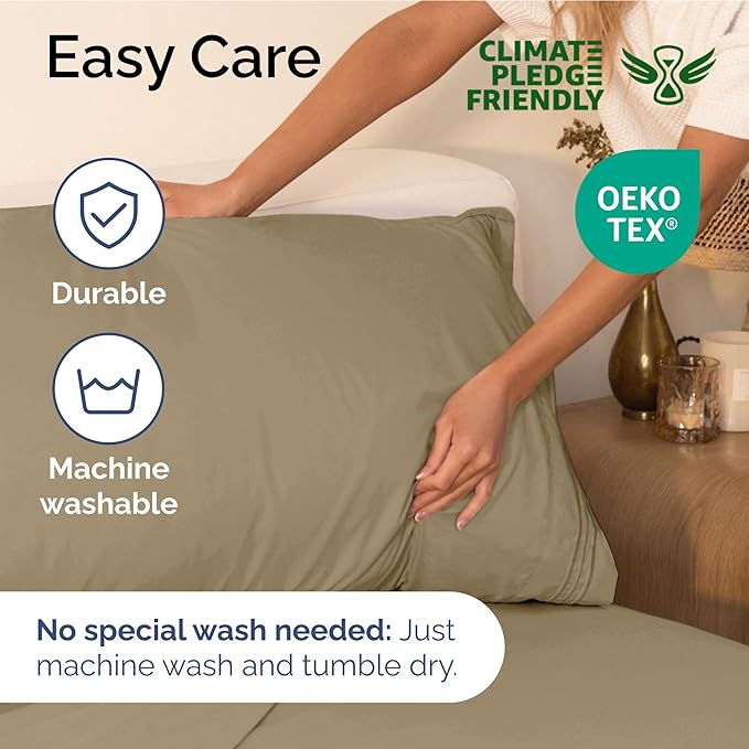 Full Size 4 Piece Sheet Set - Extra Soft, Breathable & Cooling - Hotel Luxury Durable Bed Sheets for Women & Men - Deep Pockets, Easy-Fit & Wrinkle-Free - Light Caramel Oeko-Tex