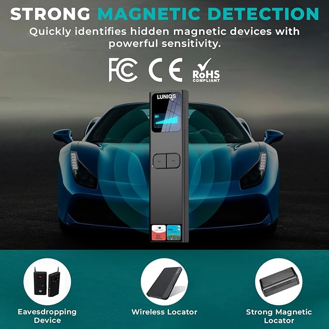 Hidden Camera Detectors -2026- Hidden Bug and Camera Detector & Spy Camera Finder, GPS Tracker Detector, RF Detector & Bug Detector (Laser + LCD Screen) for Travel, Home & Office Security