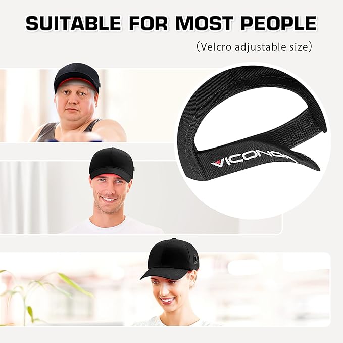 Laser Hair Growth Cap, Red Light Hat, Black